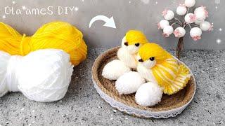 Amazing Craft Ideas with Wool - DIY Bird with Yarn - Easy Woolen Dolls Idea -How to Make Woolen Bird