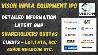 Vision Infra Equipments sme  ipo || GMP ||