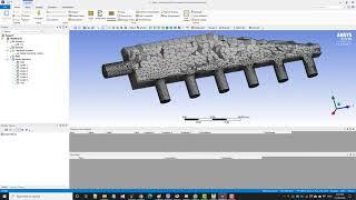 ANSYS Fluent Hands-on tutorial: Modelling of a flow in a manifold.