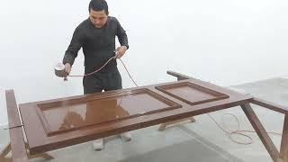 Лакирование МДФ двери Varnishing of MDF doors