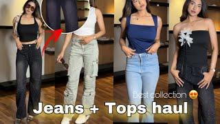 Jeans from Savana | Savana Tops haul | Try-on haul #jeanshaul #topshaul | Tanisha Rathod