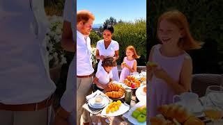 Prince Harry and Family having breakfast #breakfast #outdoors #sunshine #food #yummy