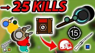 25 KILLS 3251 DAMAGES SOLO vs SQUADS NEW RECORD + 15x SCOPE | Surviv.io