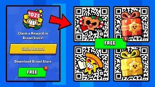 FREE! RANDOM PRESENTS GIFTS  AND PINS |BRAWL STARS QR CODES 2025  | BRAWL STARS NEW UPDATE