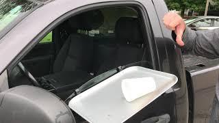 How to make a car hop tray hang level on a slanted window.