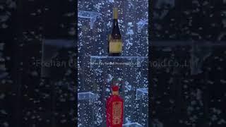 Modern bar Furniture Colorful Light LED Changing Acrylic Water Bubble Wall bar Display Wine Cabinet
