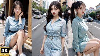 셔츠드레스룩북 シャツドレスルックブック  asian korean girl