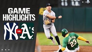 Yankees vs. A's Game Highlights (9/21/24) | MLB Highlights