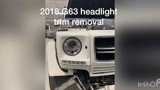 2018 Mercedes Benz AMG G63 front headlight trim removal