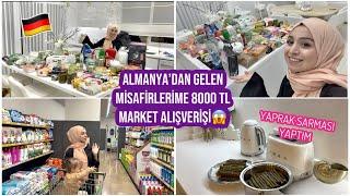 ALMANYA’DAN GELEN AİLEM İÇİN DEV MARKET ALIŞVERİŞİ YAPTIK , YAPRAK SARMASI SARDIM, ALIŞVERİŞ VLOG