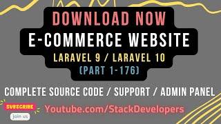 Download Laravel Ecommerce Project | Get Complete E-commerce Website Source Code in Laravel 10