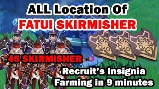 Genshin Impact All 45 Fatui Skirmisher in 20 Location | Recruit Insignia Farming | Mark it now !