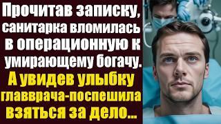 Прочитав записку, санитарка вломилась в операционную к умирающего богачу. А увидев улыбку...