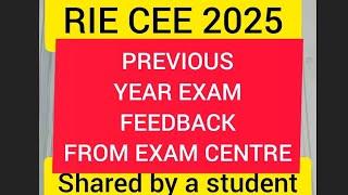 RIE CEE 2024 || FEEDBACK by A DCS LEARNING student ON EXAM DAY ||