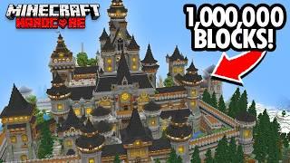 I Built the World’s Largest CASTLE IN Minecraft Hardcore