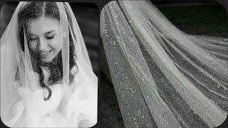 How to sew a tulle veil with glitter