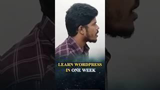 Learn WordPress in One Week! ️ (Tamil) | WordPress for beginners