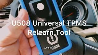 U508 Universal TPMS Relearn Tool Demo with Buick Regal Tire Sensors Relearn