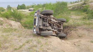 Перевернули Suzuki Jimny... УАЗ Патриот, Mitsubishi Delica. OffRoad в карьере