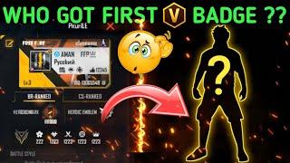 Who Got First 'V' Badge ??//#shorts #dixitffp #freefirefacts