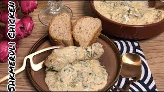 Delicious Georgian Recipe -  Shkumeruli: Chicken in creamy garlic  sauce!- Çkmeruli Toyuq