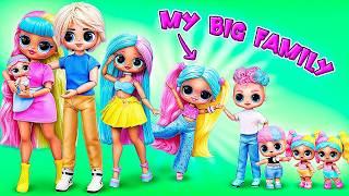 Big Family LOL: Girls and Boys Growing Up Together! DIYs for Dolls