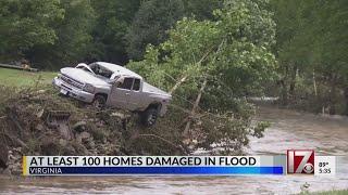 100+ homes damaged in Virginia flooding