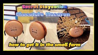 Roblox:"Secret Staycation" CHOCOLATE MACARON How to get it in the small farm (go throught the vents)