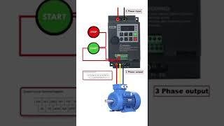 Three wire controlling of variable frequency drive VFD