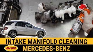 OM642 How to Clean Intake Manifold ML350 cdi W164 E320 ML320 S350 C320 Mercedes Benz Vito GL350 G350