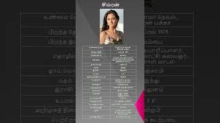 சிம்ரன் பக்கா பியோடேட்டா | சிம்ரன் பக்கா பையோகிராபி | சிம்ரன் பக்கா பையோகிராபி தமிழ்