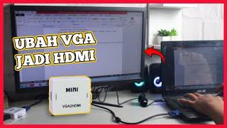 Punya PC atau Laptop Jadul? Bisa Nyambung ke TV Monitor LED Pakai Converter Box Mini VGA to HDMI