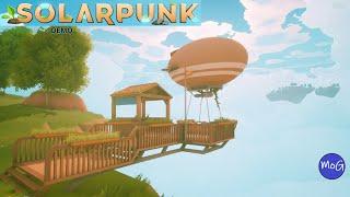 New Open World Cozy Survival Crafting Building Game In The Skies! | Solarpunk Demo First Look