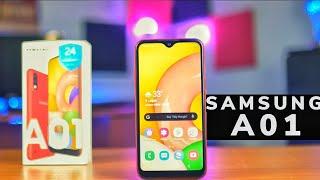 SAMSUNG A01 - Unboxing & Initial Impressions in English