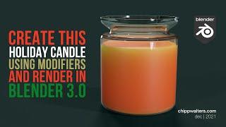 Blender 3.0 Holiday Candle with Shadow Catcher