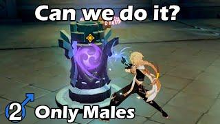 Can we do ALL the starter DOMAINS with just MEN?? Only Males | Genshin Impact