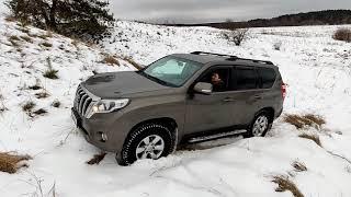 Toyota Prado 150 VS Mitsubishi Pajero 4. Снежные подъемы. Работа системы crawl control Prado 150.