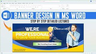 How to Make Banner Design in MS Word  || ms word in hindi basic knowledge || Banner Designing