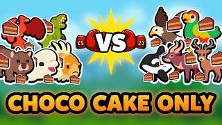 Super Auto Pets but we have to use CHOCOLATE CAKE