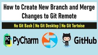 How to Create a New Branch on Github using Pycharm? #github #pycharm