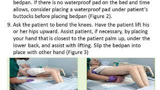 Placing and Removing a Bedpan