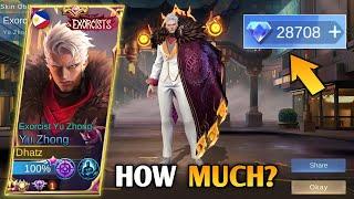 HOW MUCH FOR YU ZHONG EXORCIST SKIN! FIRST GAMEPLAY WIN OR LOSE!? | YU ZHONG NEW SKIN