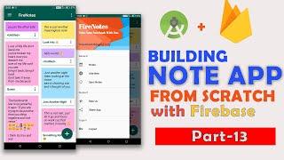 Android Note Taking App Tutorial With Firebase | Part - 13 |  Popup Menu on RecyclerView