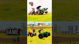 ️ Swaraj vs jhondeer tractor stunt | Indian vehicle simulator 3d #viral #shorts #tranding #tractor