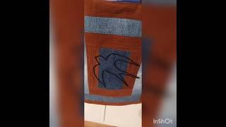 Upcycled Denim Tote Bag with Hand Embroidery | DIY Shopper Bag#Upcycling #DenimBag #DIYToteBag#diy