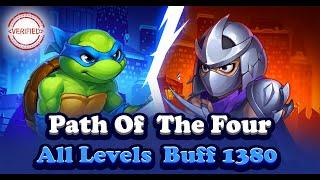 Path Of The Four Level 130-400 All Boss Fights with Buffs | Hero Wars Ninja Turtles Event (Complete)