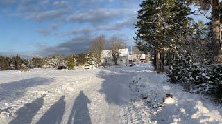 Sweden Walks: Gotland Nature walk in snow. Lummelunda countryside and Visby shoreline