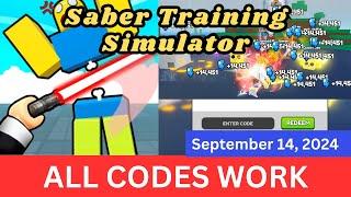 *All Codes Work* Saber Training Simulator ROBLOX, September 14, 2024