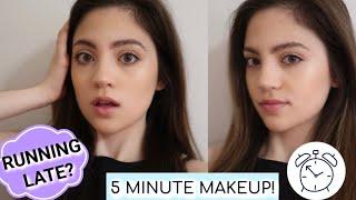 5 MINUTE MAKEUP TUTORIAL | (for when you're in a rush!!)