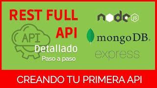 Crea tu primera API REST FULL con express y mongodb  ¿Que es una api en node.js y como implementar?